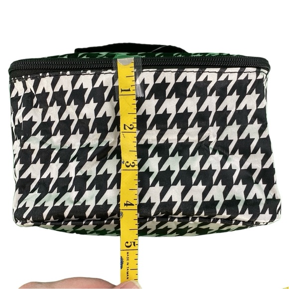Nadia Rima Black and White Houndstooth Print Collapsable Makeup Bag - Picture 13 of 15